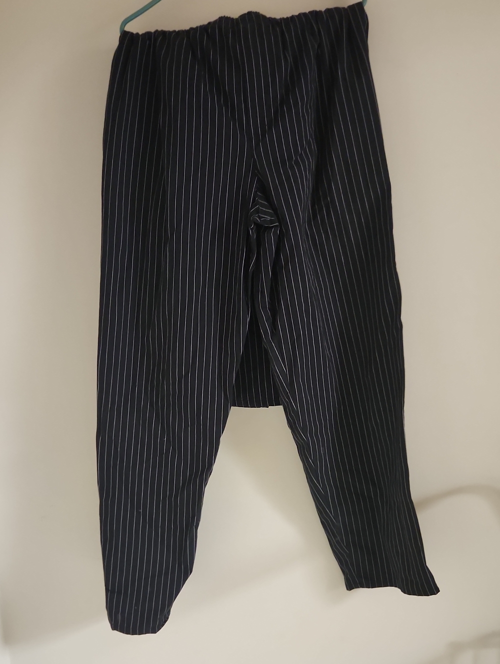 Men's Black Pinstripe Chef Pants -2 pairs
